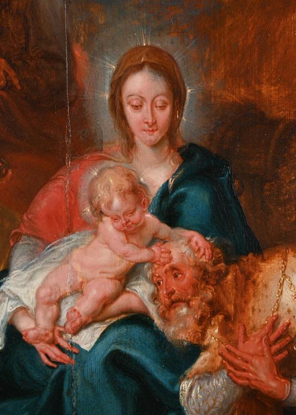 Loeckx AuctioneersSimon De Vos: painting (h/p) \'Adoration of the Mag…
