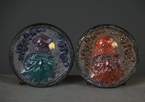 Loeckx AuctioneersArgy Rousseau Collection: two ‘parrot’ pendants in…