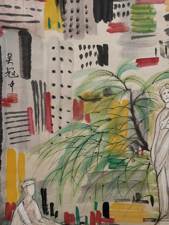 日本松町古美人物風(fēng)景圖