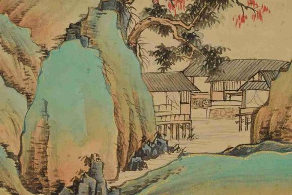 日本松町古美張大千 秋為人清 附出版