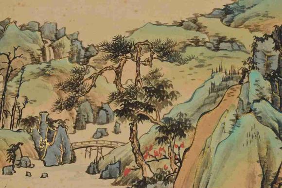 日本松町古美張大千 秋為人清 附出版