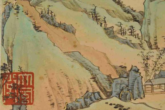 日本松町古美張大千 秋為人清 附出版