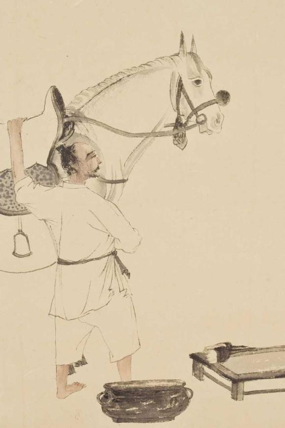 日本松町古美傅抱石 相馬圖 附出版