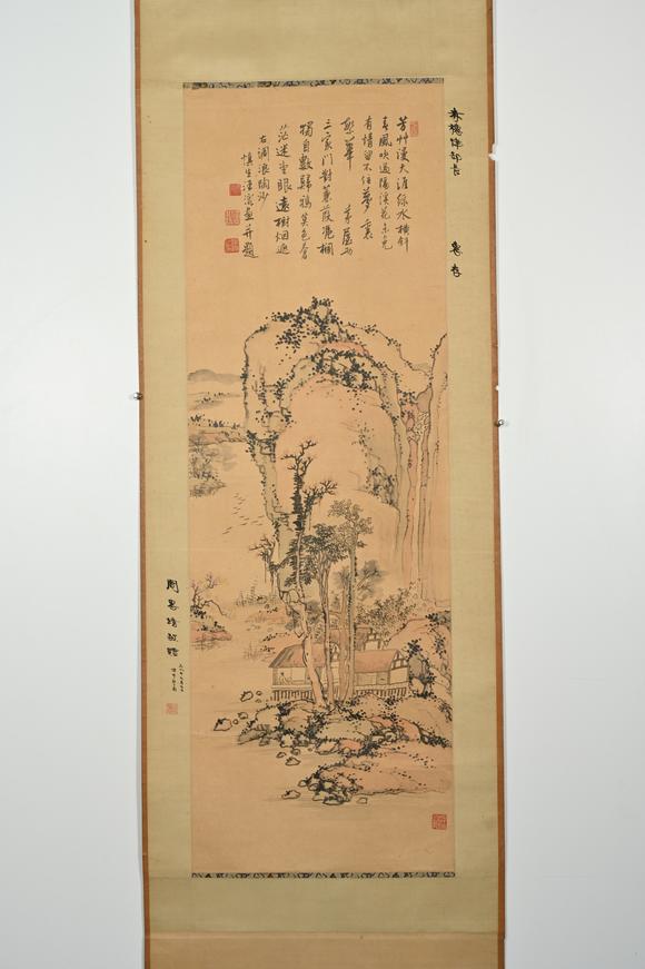 三杉美術(shù)汪溶 茅屋讀書圖