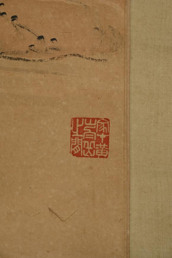 三杉美術(shù)汪溶 茅屋讀書圖