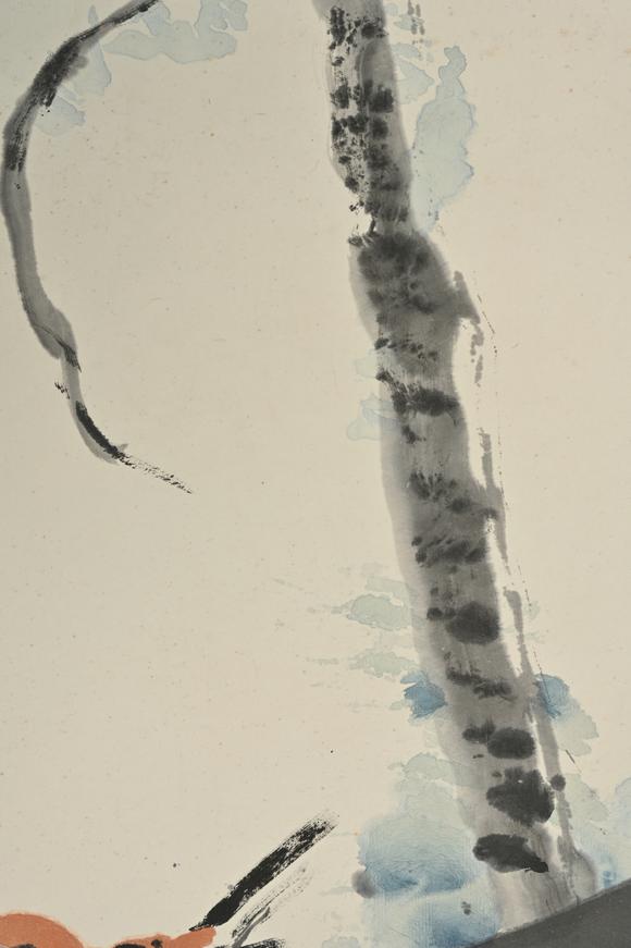 三杉美術(shù)唐雲(yún)為白西紳一郎畫(huà) 芭蕉麻雀