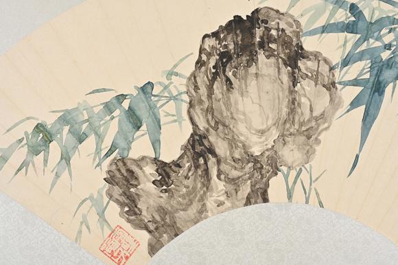 三杉美術(shù)朱梅邨 竹石圖