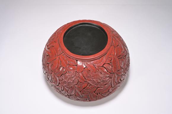三杉美術(shù)清 剔紅漆器筆洗