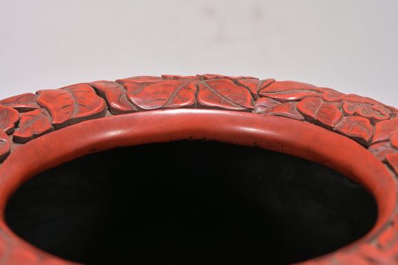 三杉美術(shù)清 剔紅漆器筆洗