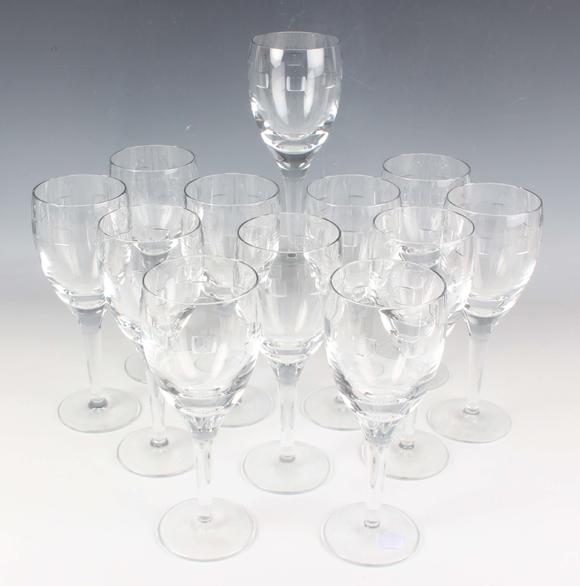 TooveysA part suite of Waterford Geo Oden pattern glasses, designed by John