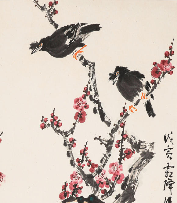 中鴻信孫其峰 （1920-2023） 梅花雙禽