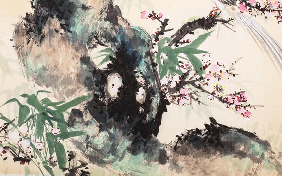 中鴻信金默如 （1938-2019） 梅花雙禽