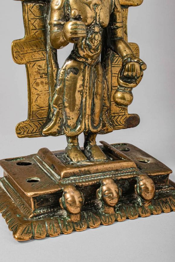 Apollo Art AuctionsCa. 17th-18th century AD.
A cast brass figure of Jina Parsvanatha, the 23rd Tirthankara, standing