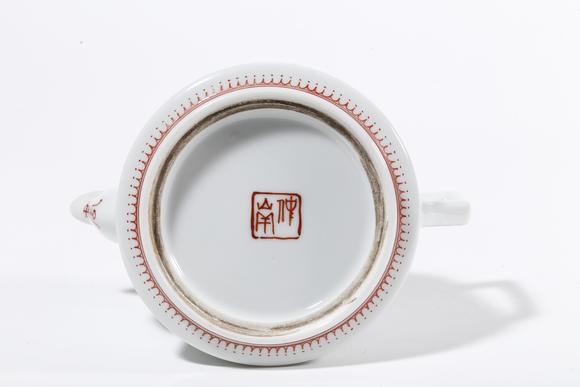 千葉大和粉彩竹石紋執(zhí)壺