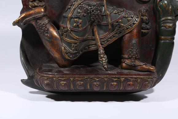 千葉大和銅鎏金丹薩梯寺風(fēng)格供養(yǎng)菩薩佛板