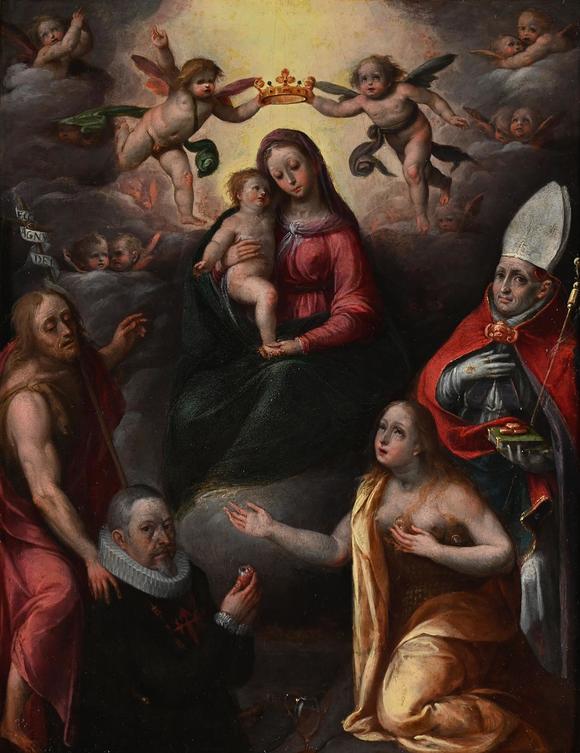 DreweattsFOLLOWER OF FRANCESCO VANNI, THE ADORATION OF THE VIRGIN