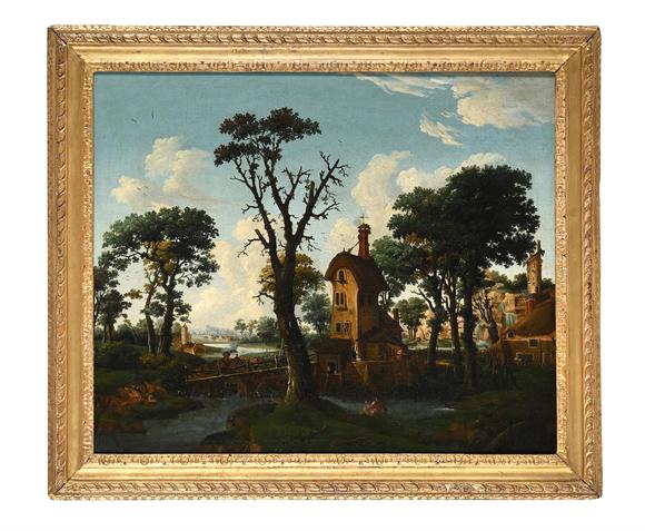 DreweattsMANNER OF PIETER JANSZ. VAN ASCH, RIVER LANDSCAPE WITH DWELLINGS