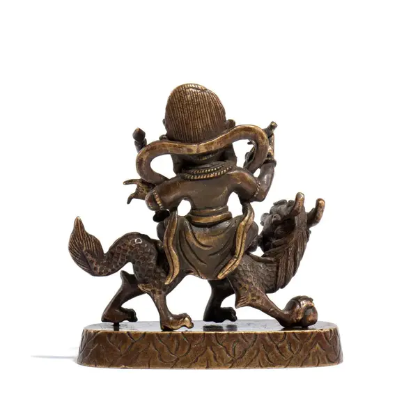 Bertolami Fine ArtPartially gilded copper Caishen figure. China, late Qing Dynasty - Republic period (1912-1949).