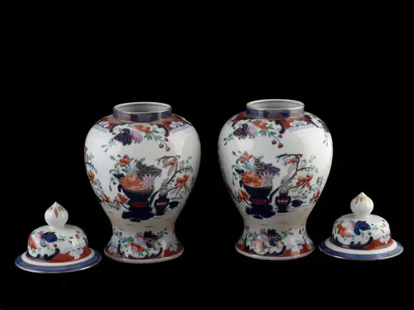 Bertolami Fine ArtPair of oriental-style porcelain vases, France, 20th century