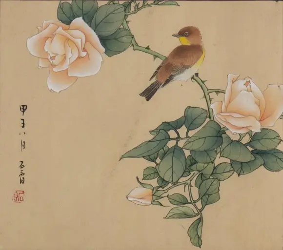 Bertolami Fine ArtA pair of framed paintings. Ink on paper applied to silk. China, 20th century.