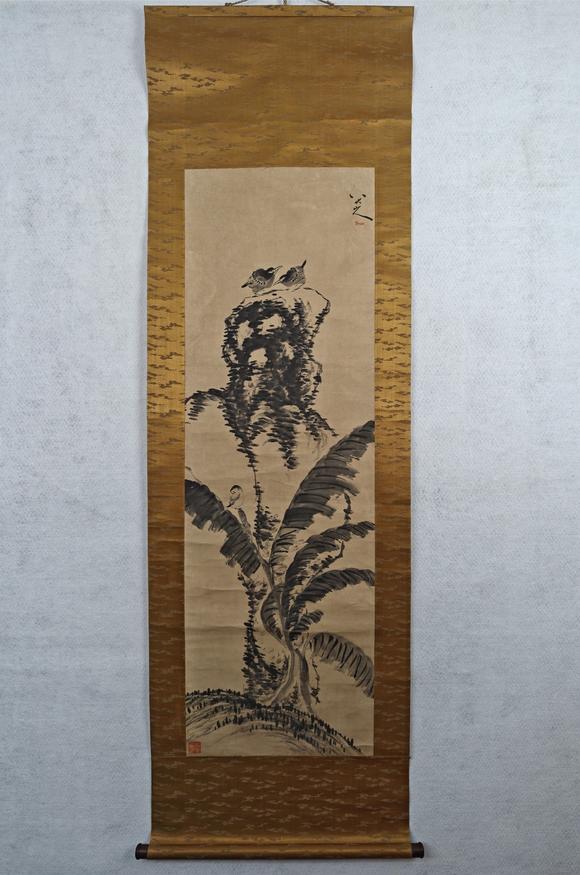 京都粵盛美術(shù)八大山人/芭蕉雙禽