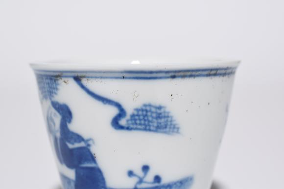北京寶蘊清 青花人物故事圖品茗杯
