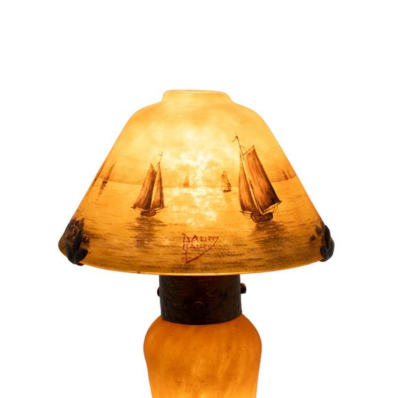 WettmannDaum Frères Tischleuchte Marinemotiv