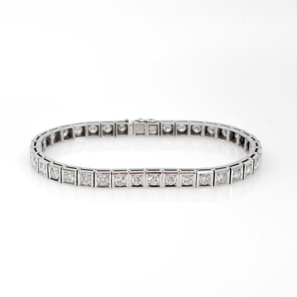 WettmannRivière Armband mit Brillantbesatz ca. 4,6 ct