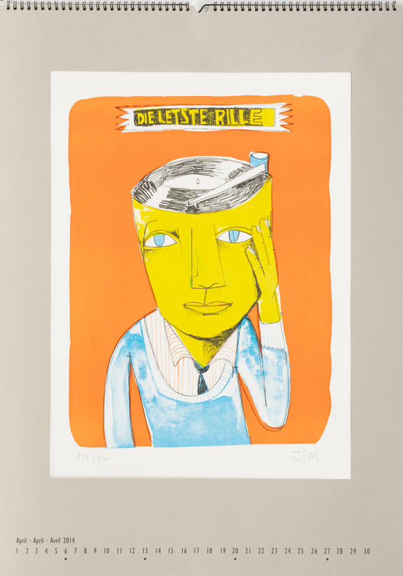 Auktionshaus StahlA graphic calender with 12 original art prints.