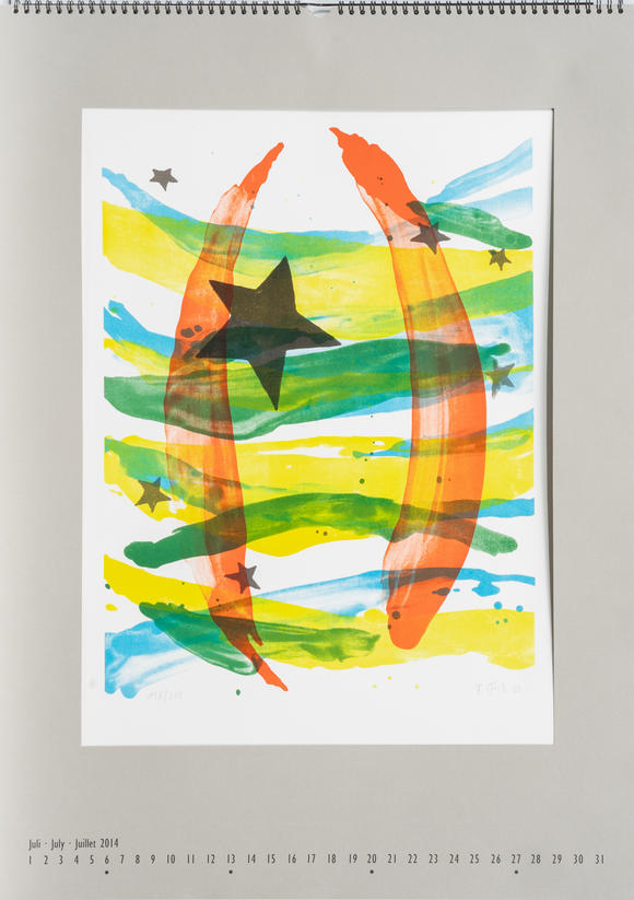 Auktionshaus StahlA graphic calender with 12 original art prints.