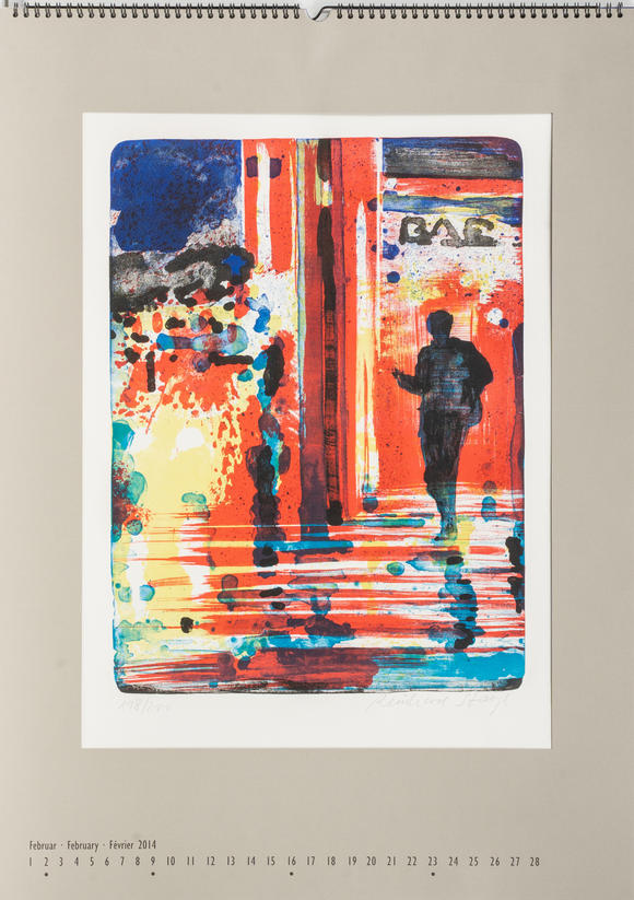 Auktionshaus StahlA graphic calender with 12 original art prints.