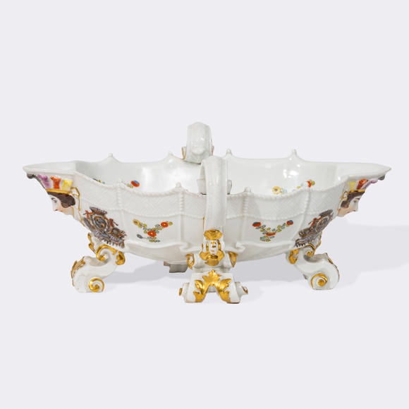 Auktionshaus StahlA sauce boat from the dinner service for Field Marshal Burchard Christoph von Münnich.