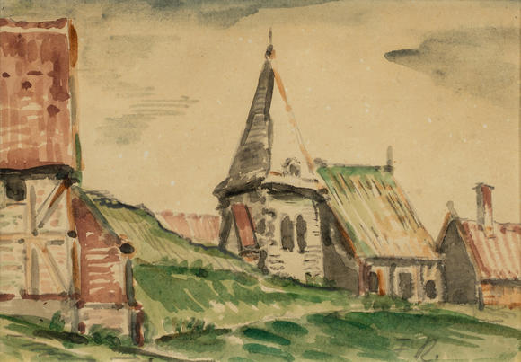 Auktionshaus StahlFranz Radziwill (Strohausen 1895 - Wilhelmshaven 1983). Church.