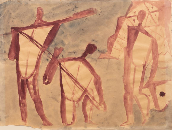 Auktionshaus StahlWerner Gilles (Rheydt 1894 - Essen 1961). Fishermen with Nets.