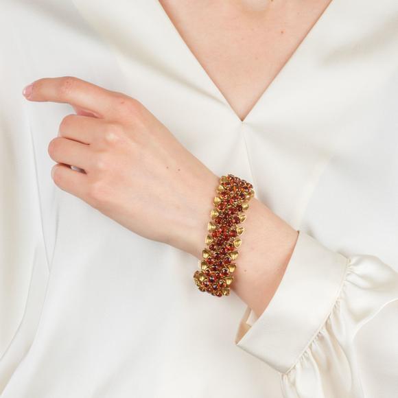 Auktionshaus StahlJuwelier Wilm. Vivid Citrine vintage bracelet.