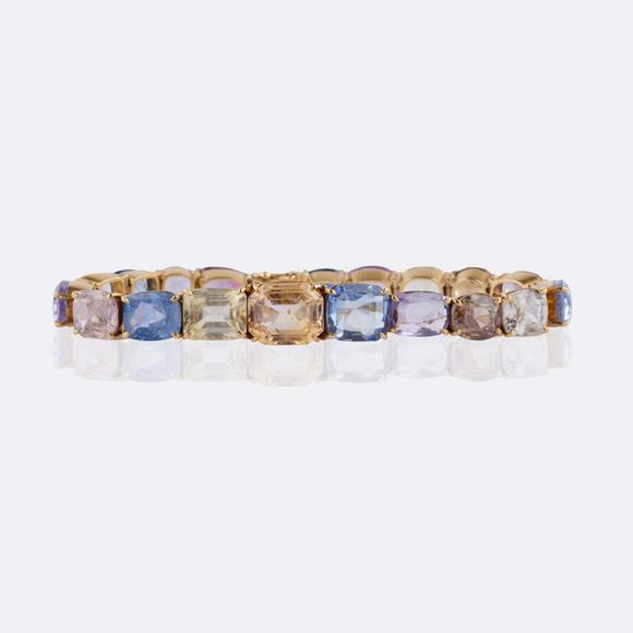 Auktionshaus StahlRare Bracelet with multi coloured, natural Sapphires.