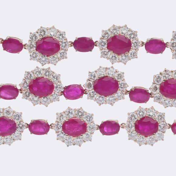 Auktionshaus StahlHigh-Carat Ruby Diamond Necklace.