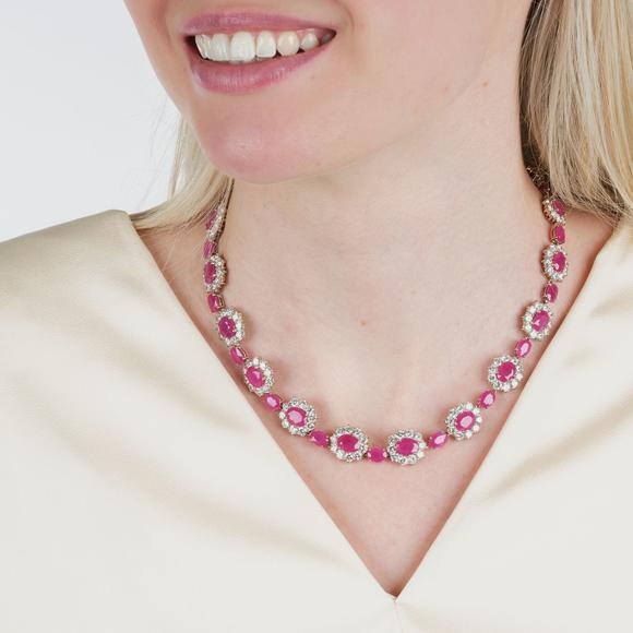 Auktionshaus StahlHigh-Carat Ruby Diamond Necklace.