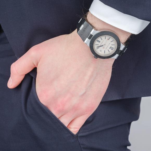 Auktionshaus StahlBulgari. Men's wristwatch 'Diagono'.