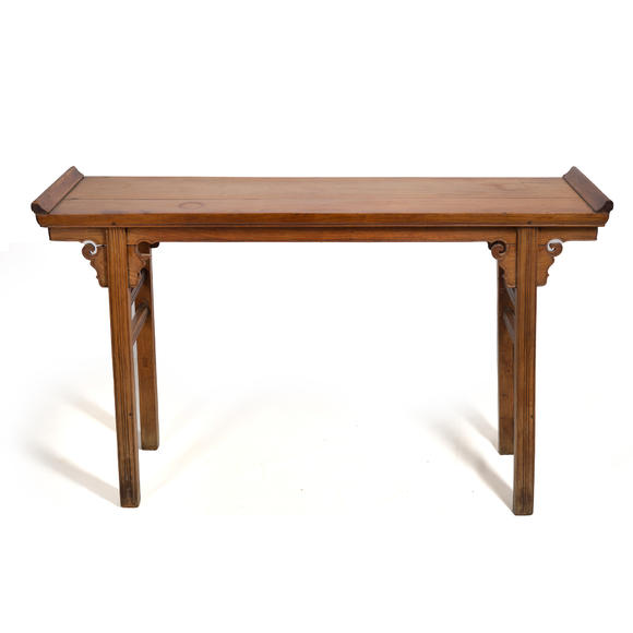 Oakridge Auction Gallery清代 黃花梨翹頭案  A Chinese huanghuali table, Qiaotou'an