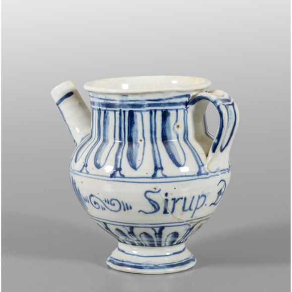 Aste Boetto SRLVersatoio in ceramica, decorazione bianca e blu