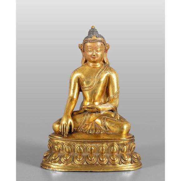 Aste Boetto SRLBuddha, scultura in bronzo dorato, Cina dinastia 