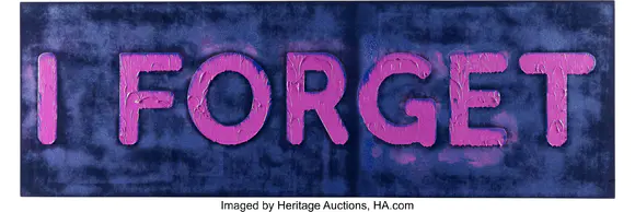 Heritage AuctionsMel Bochner (1940-2025) I Forget What I Forgot (