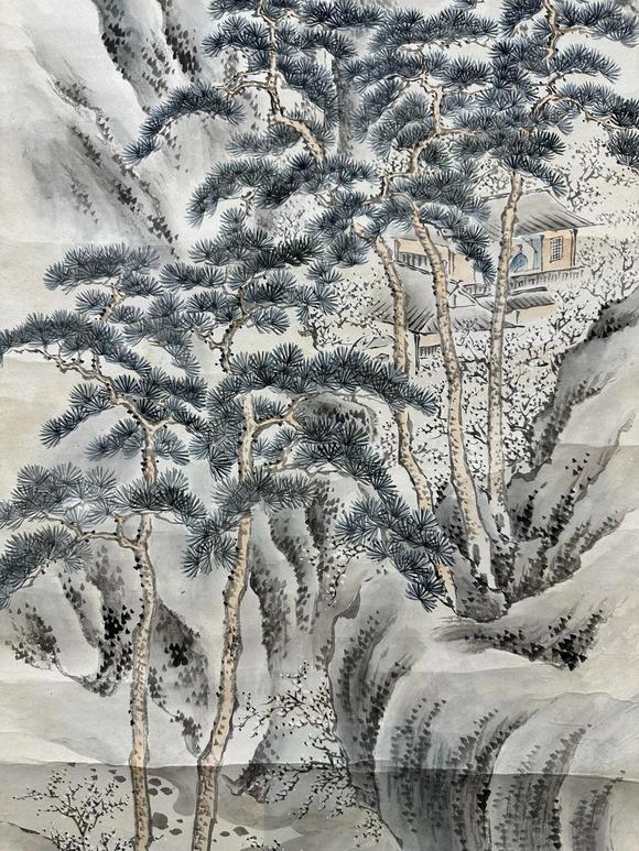 吉本株式會(huì)社吳轂祥 山水圖 紙本立軸