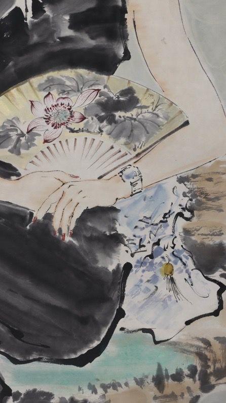 日本松町古美白伯驊 柳蔭清暑圖