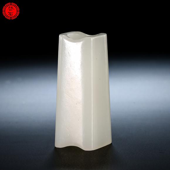 北京啟石清 白玉影骨佛指舍利