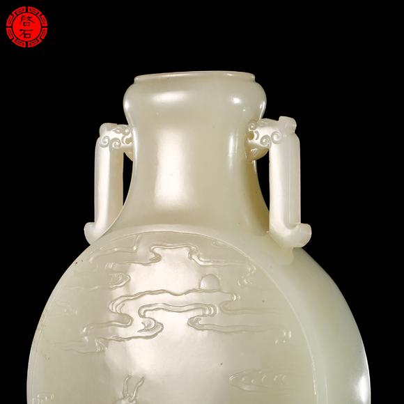 北京啟石清 仙鶴朝陽(yáng)抱月瓶