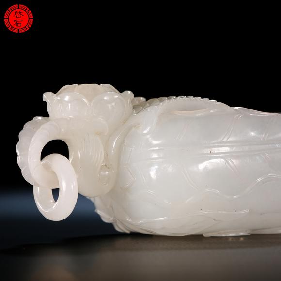 北京啟石清 痕都斯坦葉形洗（帶座）