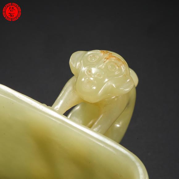 北京啟石明 猴柄四足馬槽爐（帶木座）