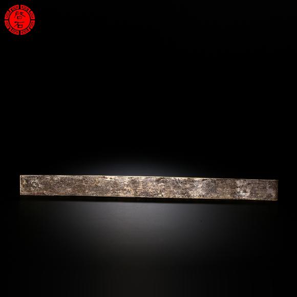 北京啟石明 銀鎏金鳳紋花卉紋尺